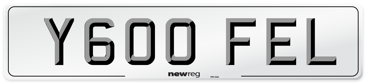 Y600 FEL Number Plate from New Reg